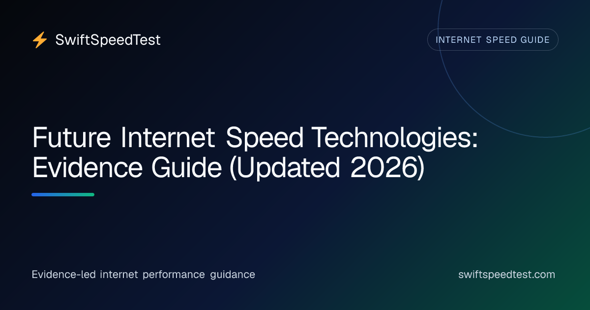 Future Internet Speed Technologies: Evidence Guide (Updated 2026)